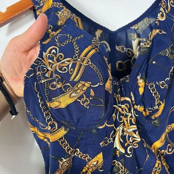 Hardware Chain Womens Semi Sheer Corset Style slimming tank top size s - Picture 4 of 14